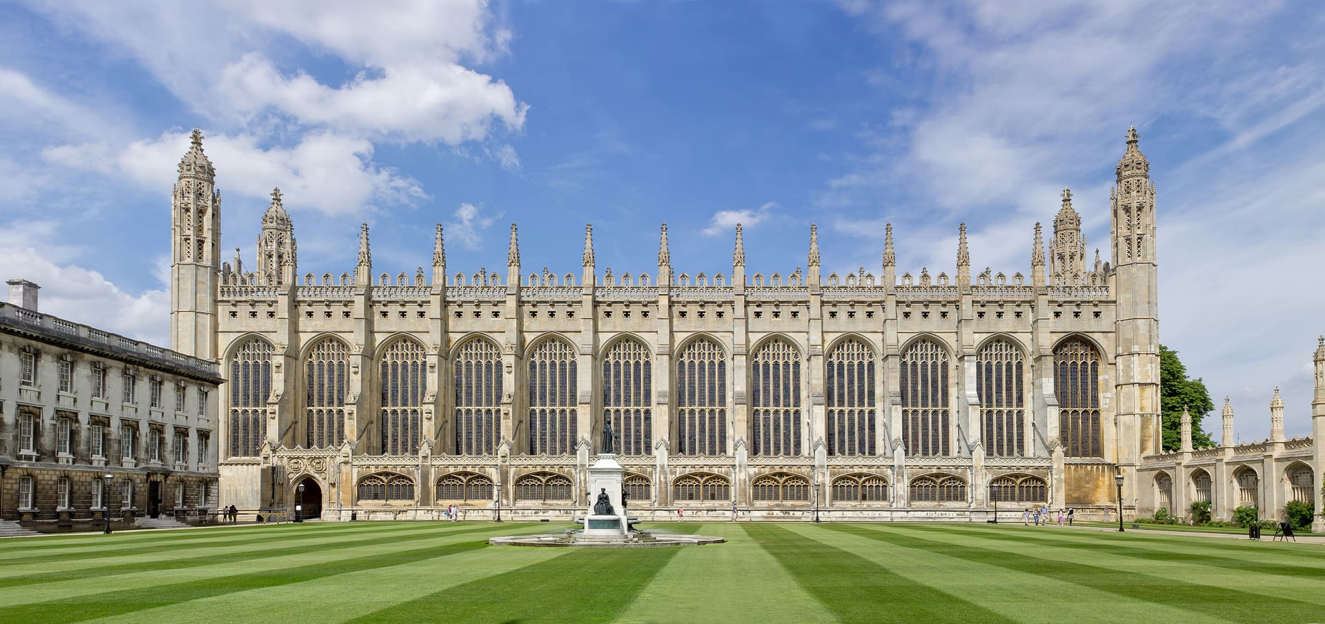 King's College Chapel across the lawn in Cambridge.