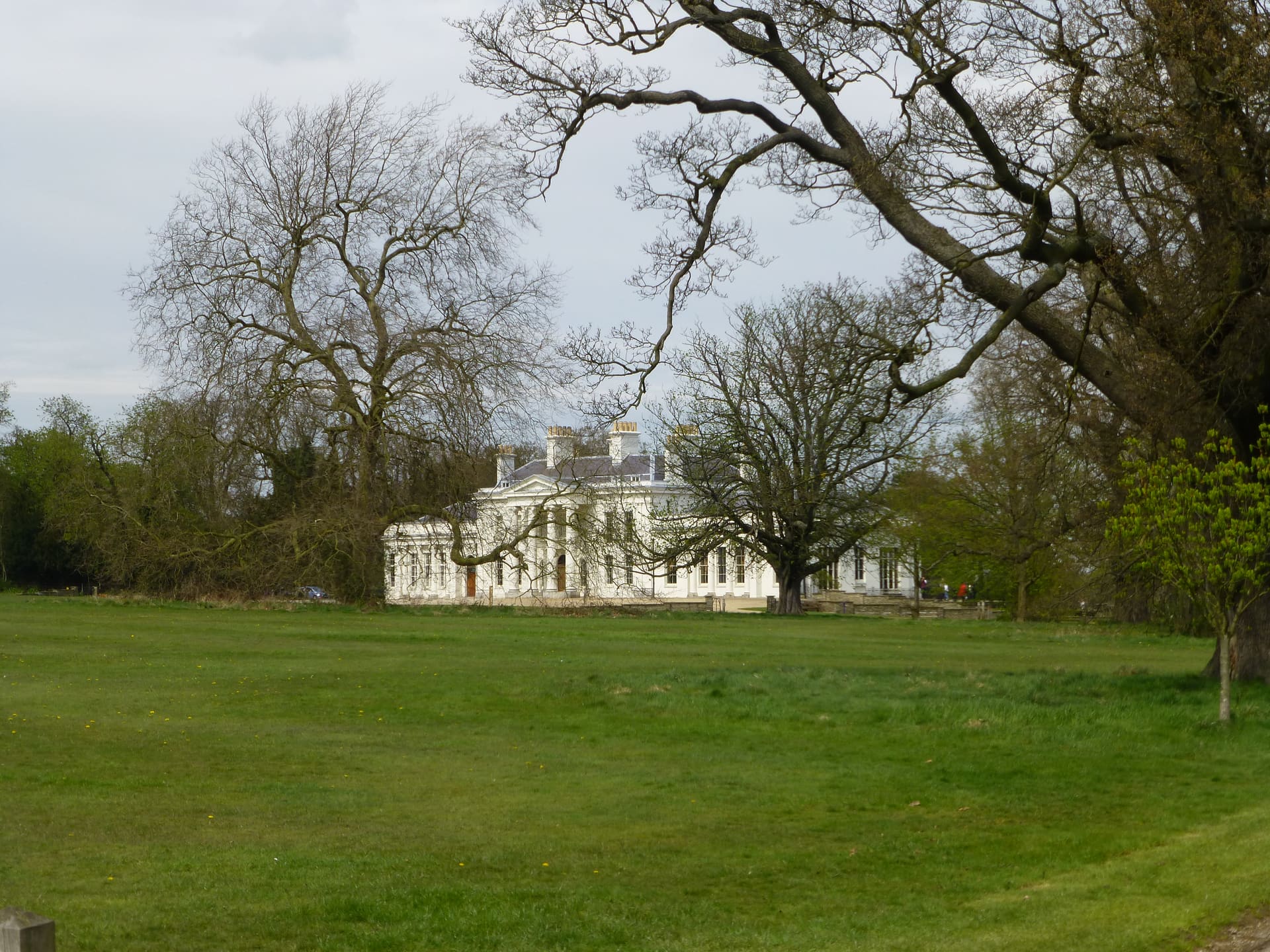 Hylands House across its parkland outside Chelmsford.