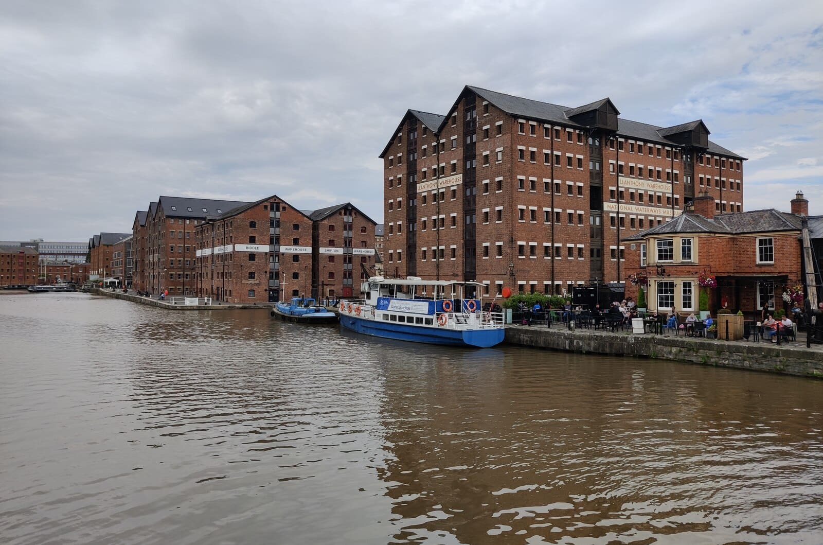 Llanthony Warehouse across the main basin of Gloucester Docks.