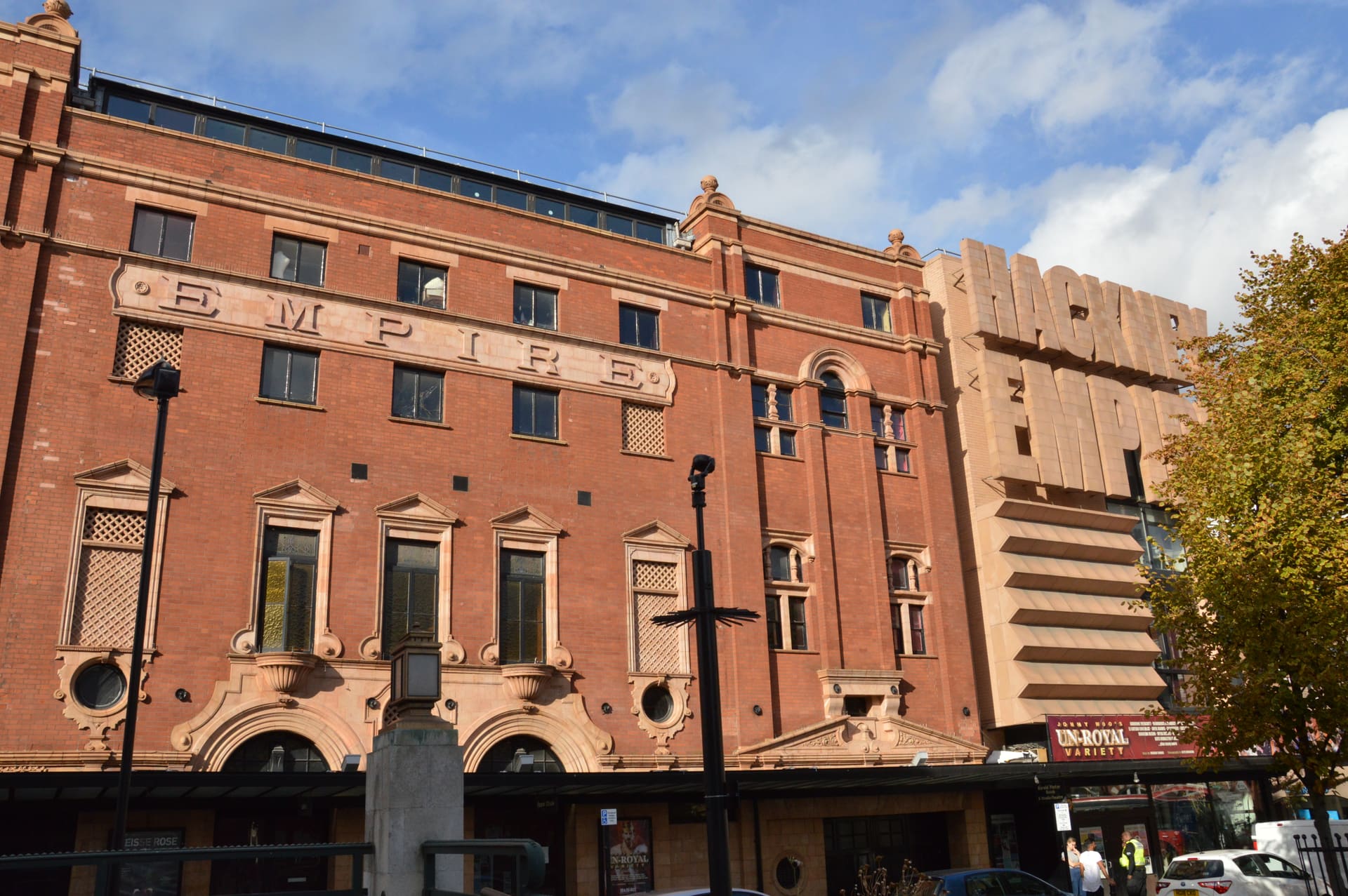 The terracotta facade of the Hackney Empire on Mare Street.