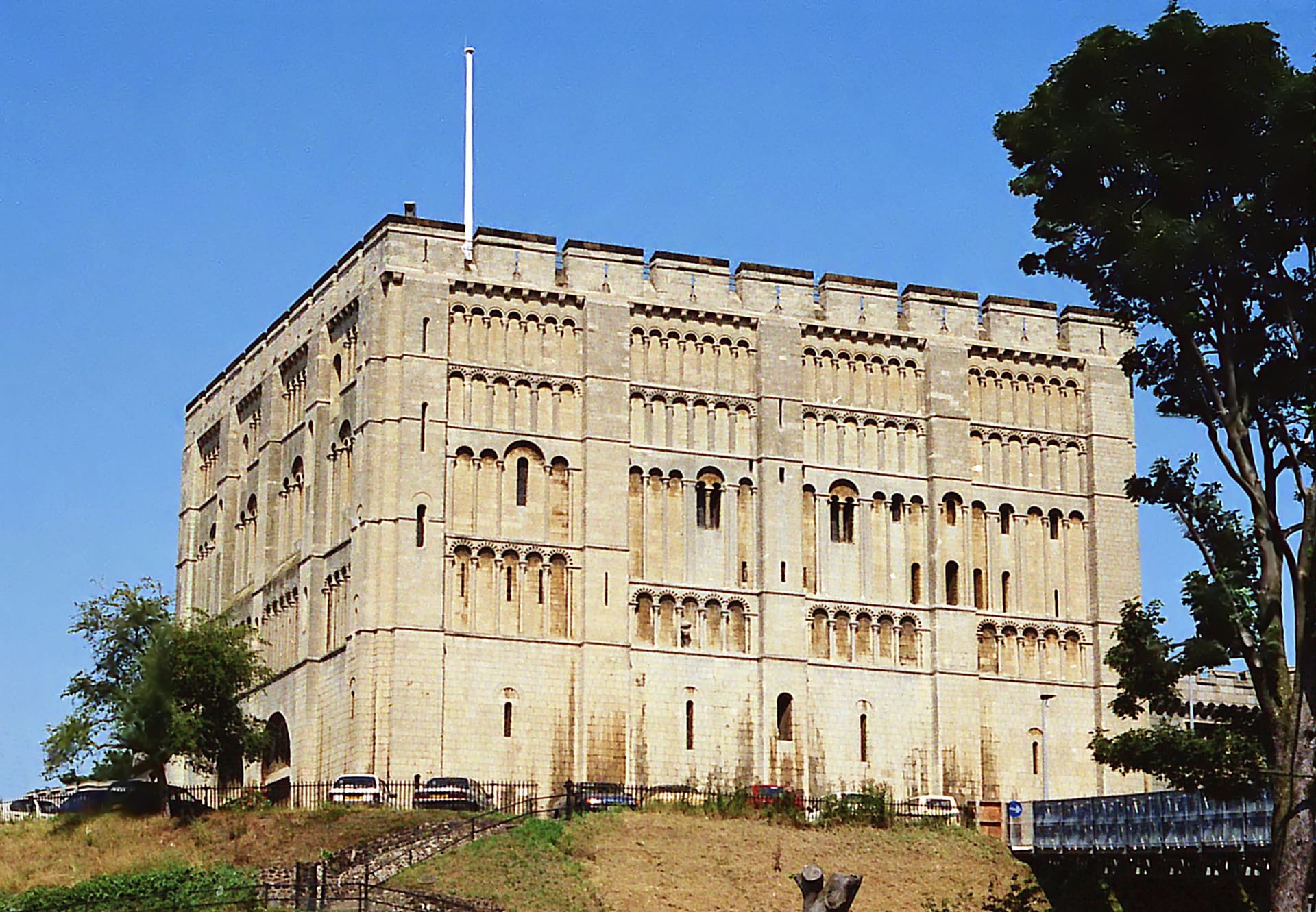 Norwich Castle's keep on its mound above the city.